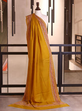 Royal Fashion Embroidered Woolen Shawls - RF25SH I624-B11 Yellow